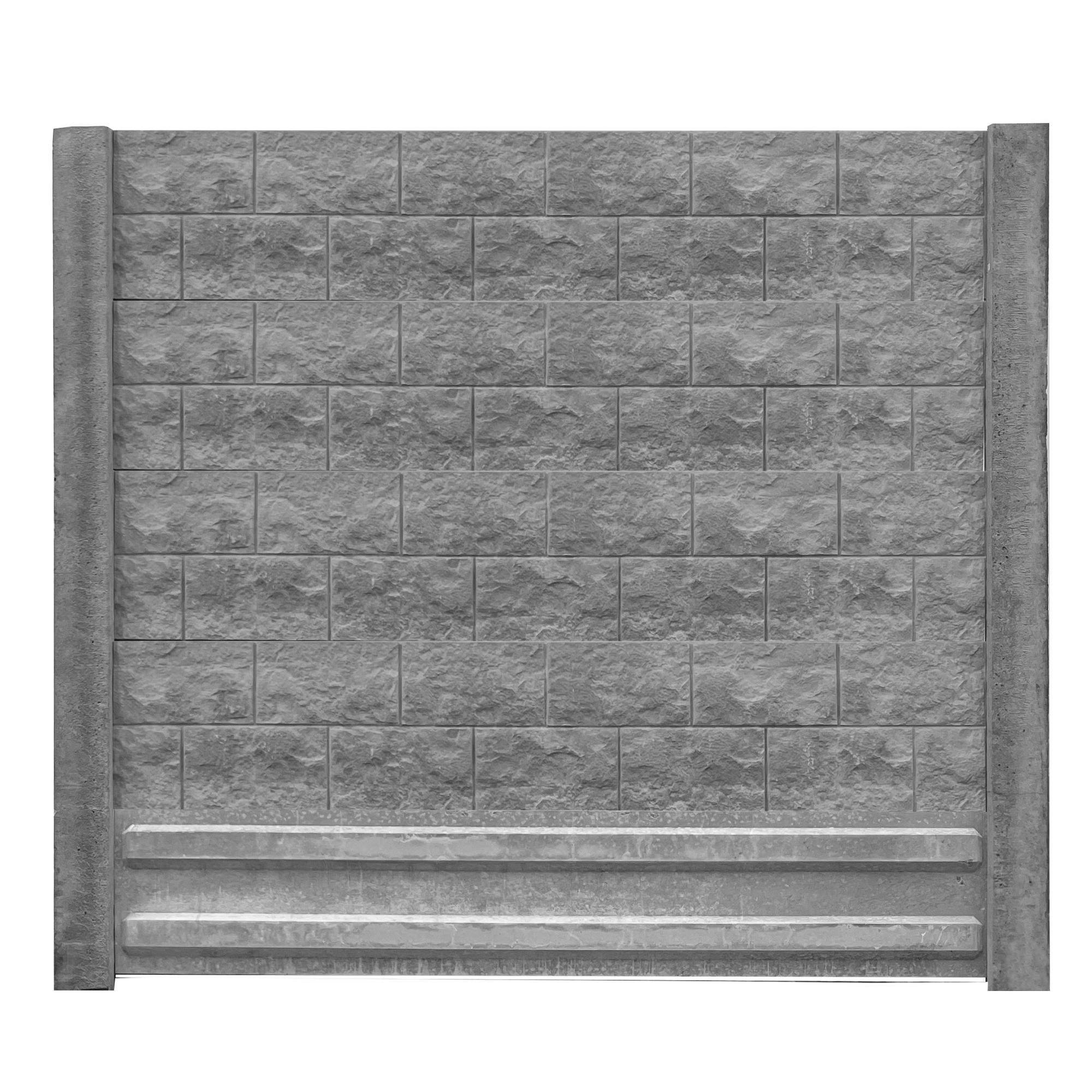 Sockelplatte 'Standard' 200 x 38,5 x 3,5 cm grau