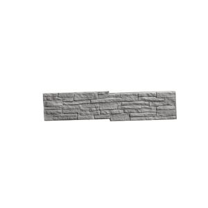 Betonzaunplatte 'Mediterran Nostalgie' Beton/Stahl grau 144 x 30 x 4 cm