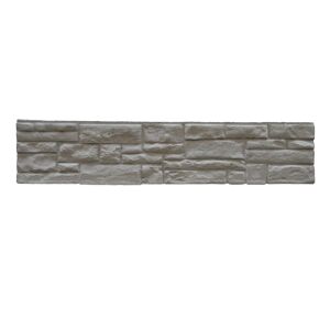 Betaunzaunplatte 'Mediterran Rockstone' 144 x 30 x 4 cm grau