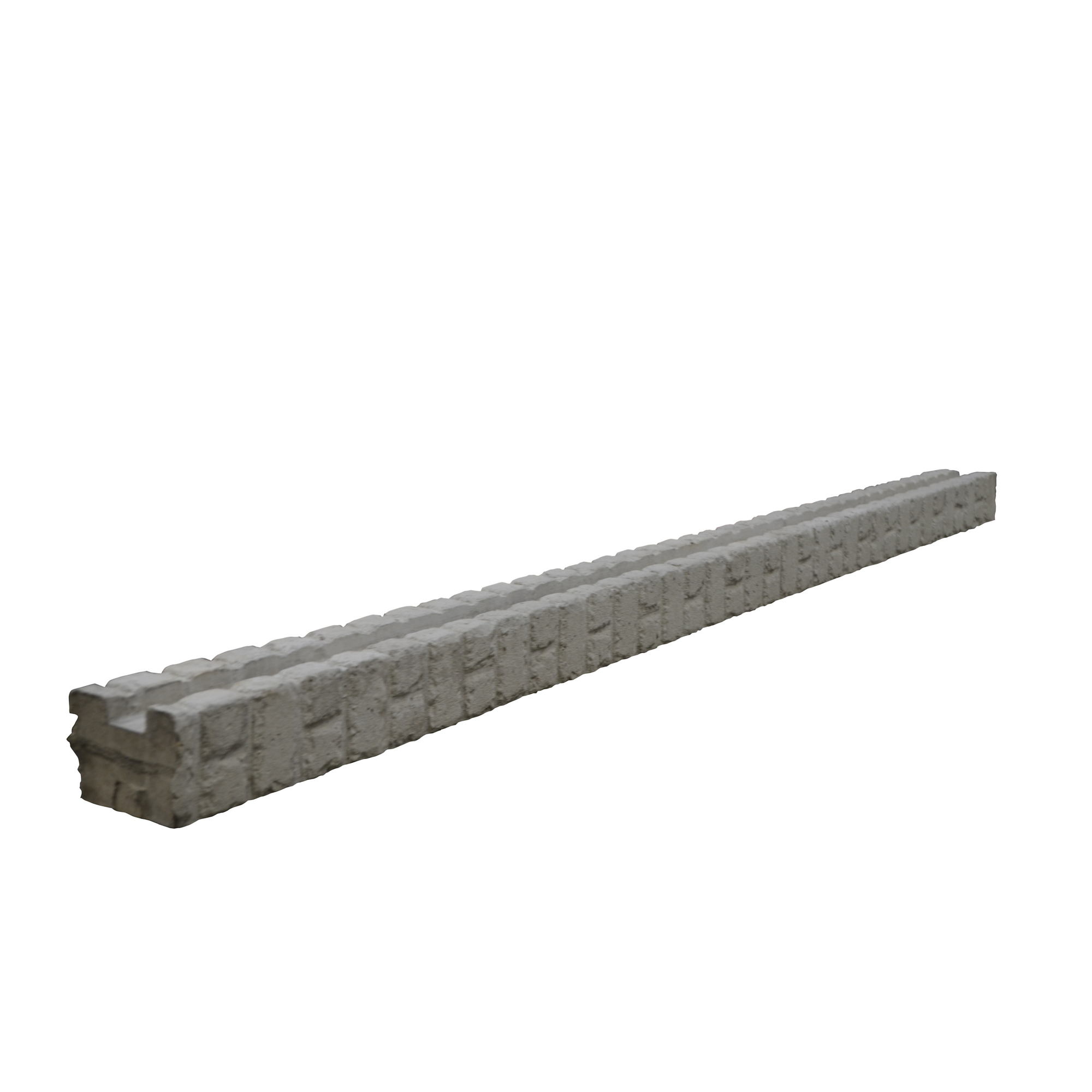 Beckers Betonzaun Anfangspfosten 'Mediterran Klassik Stein' 12,5 x 12 x 245 cm grau