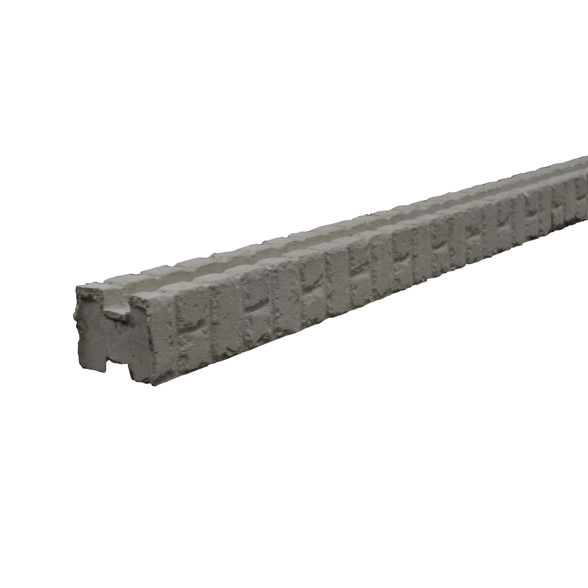 Grauer Betonzaunpfosten