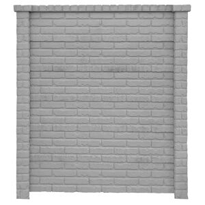 Betonzaunplatte 'Mediterran Klassik Stein' 144 x 30 x 4 cm grau