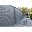 Betonzaunplatte 'Mediterran Klassik Stein' 144 x 30 x 4 cm grau