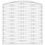 Verkleinertes Bild von Zaunelement 'Longlife Romo' gebogen weiß 180 x 196 cm