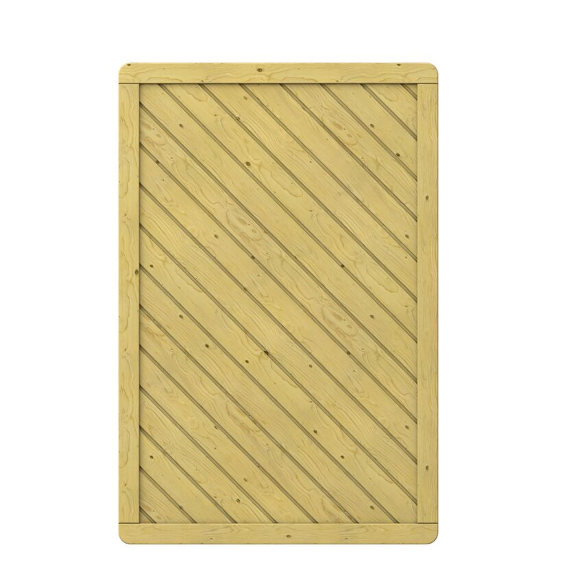 Rechteckige Holzplatte mit diagonalen Linien
