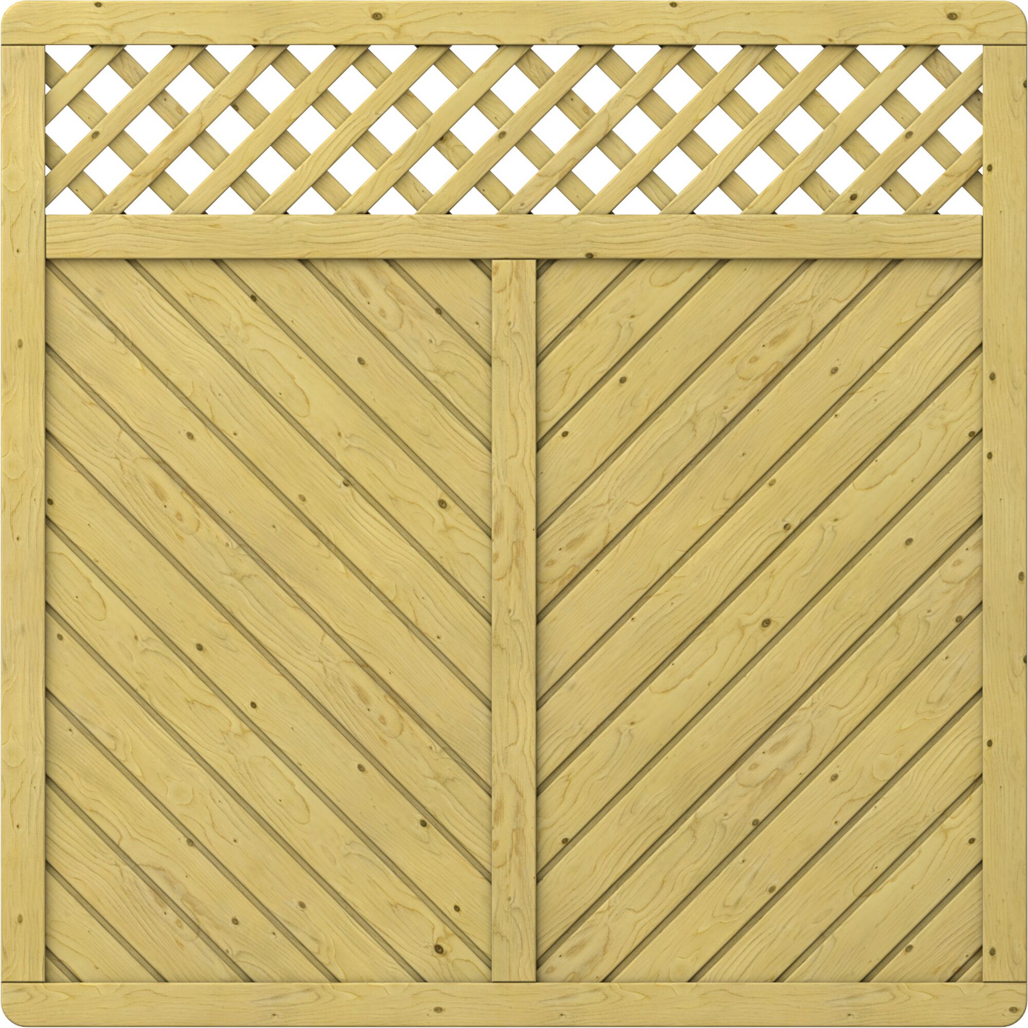 Holz Gartenzaunelement GADA Rechteck 179x179 mit Gitter