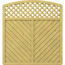 Verkleinertes Bild von Zaunelement 'Gada' mit Gitter gebogen braun 179 x 179 (193) cm