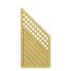 Holzelement mit diagonalen Holzlatten und einem Gitter