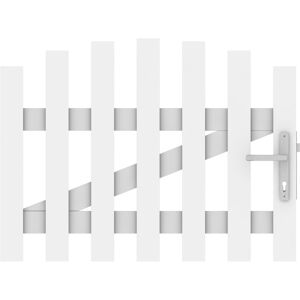 Einzeltor 'Longlife Cara' gebogen DIN rechts weiß 106 x 80 cm