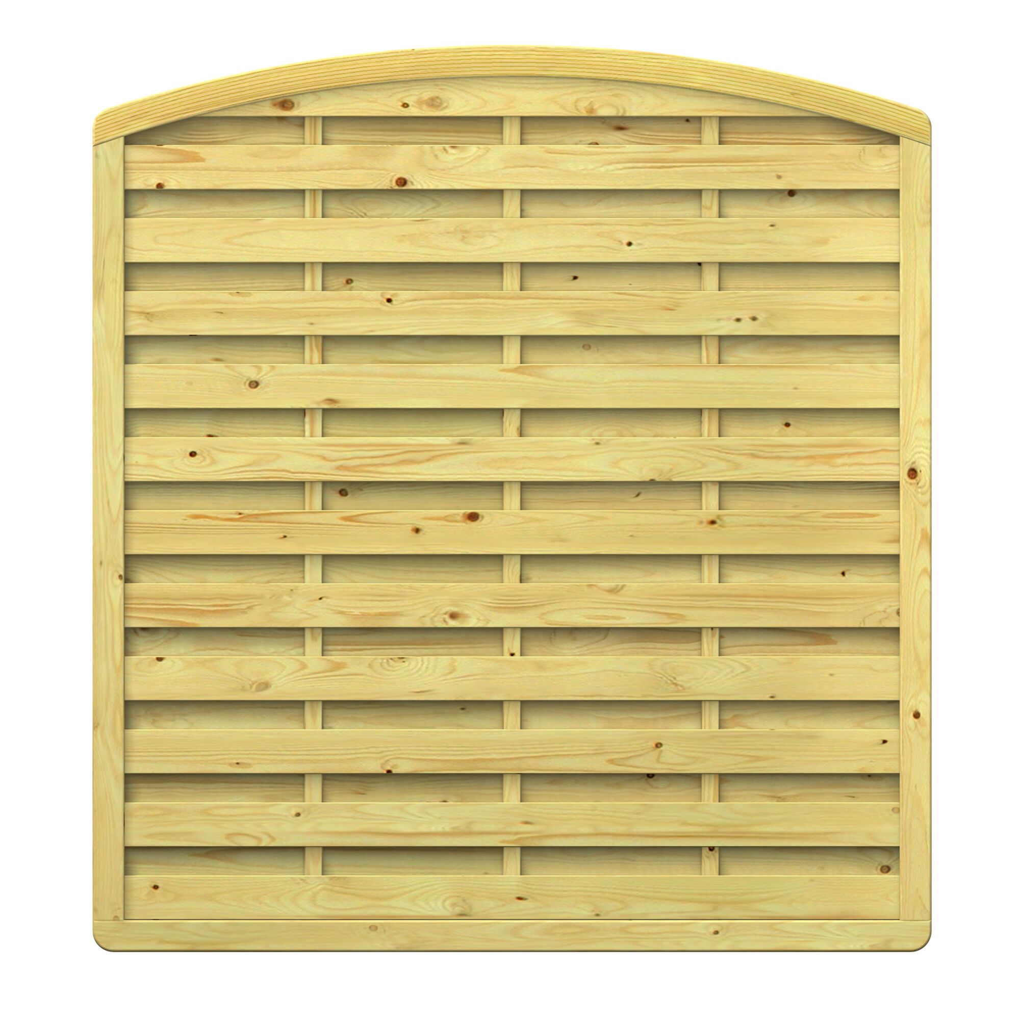 Holz-Sichtschutzzaun mit Rundbogen
