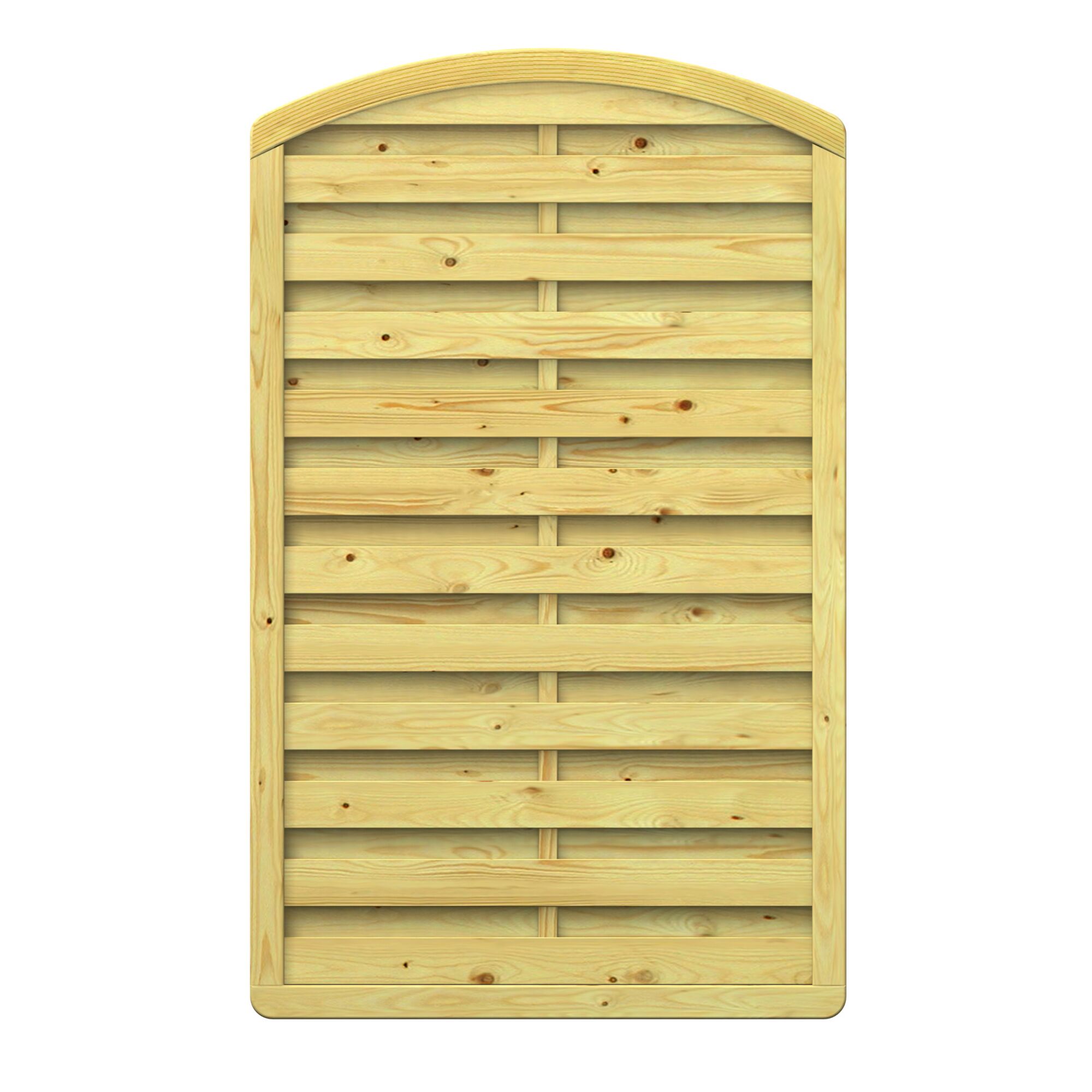 Holz-Sichtschutzwand XL Rundbogen 119 x 179/193 cm