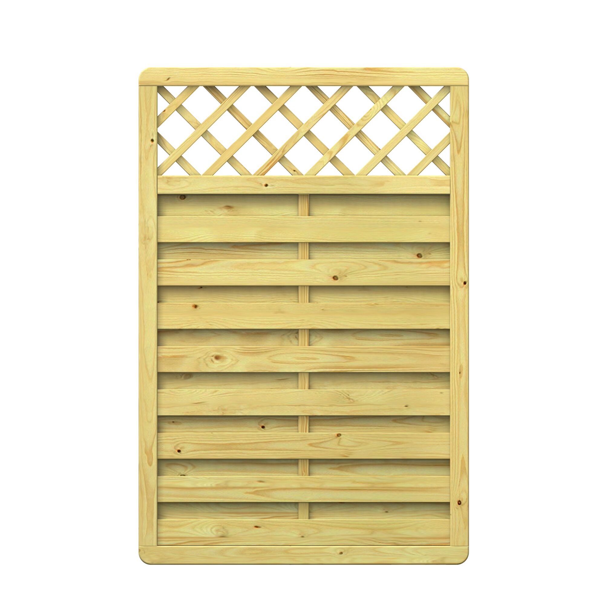 Holz Gartenzaun XL Rechteck mit Gitter