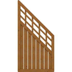 Zaunelement 'Como' mit Gitter braun 89 x 178 auf 89 cm