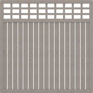 Zaunelement 'Como' mit Gitter grau 178 x 178 cm