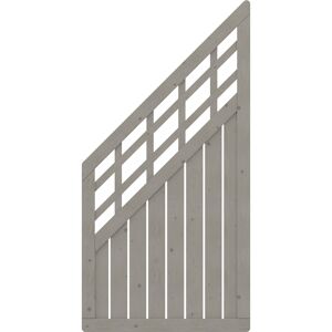 Zaunelement 'Como' mit Gitter grau 89 x 178 auf 89 cm