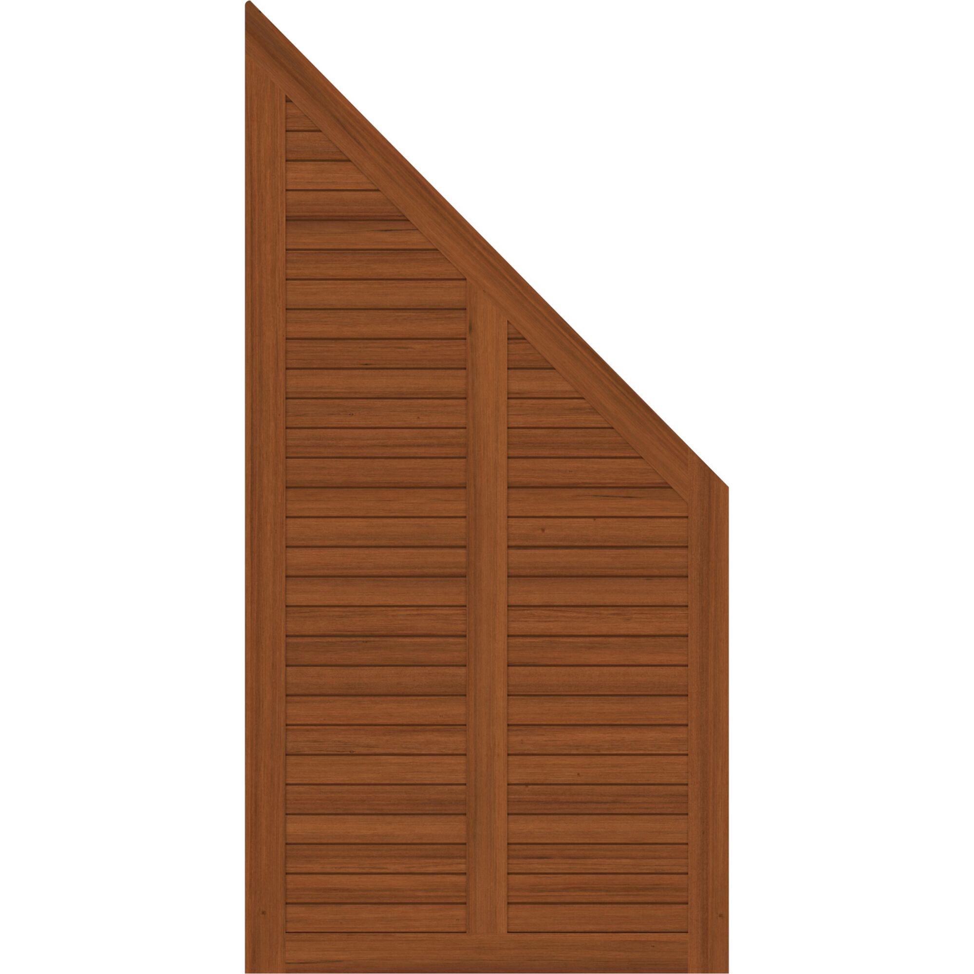 Braune dreieckige Holzjalousie