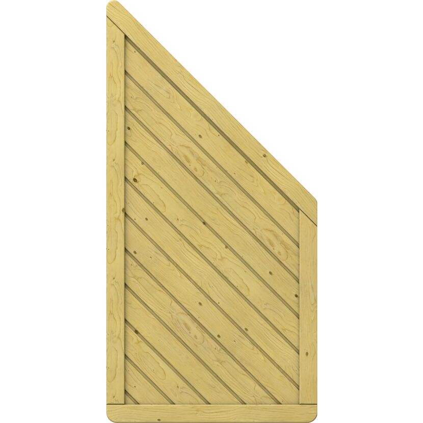 Holzpaneel in Trapezform