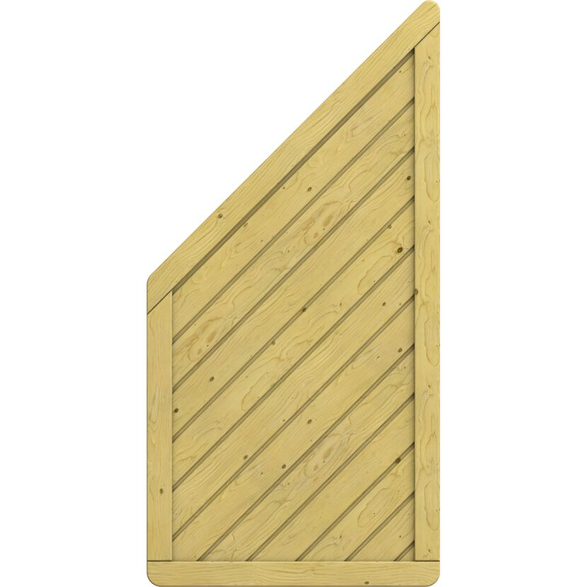 Holzplatte mit abgeschrägter Oberkante