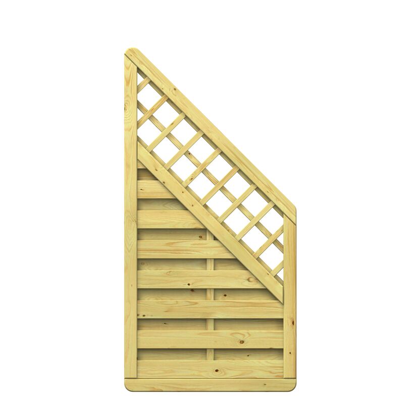 Holz-Sichtschutzelement mit Rankgitter