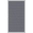 Graues WPC-Tor mit diagonaler Metallstrebe