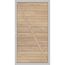 Helles Holzgartentor mit diagonaler Strebe und silbernem Rahmen