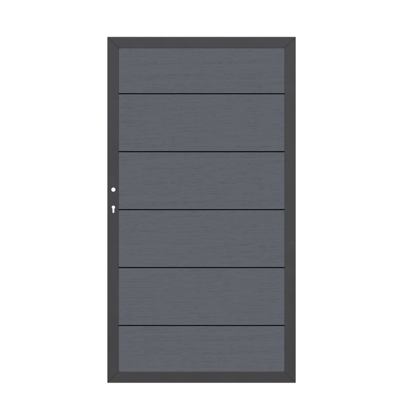 Graues WPC Garten-Tor SYSTEM WPC XL