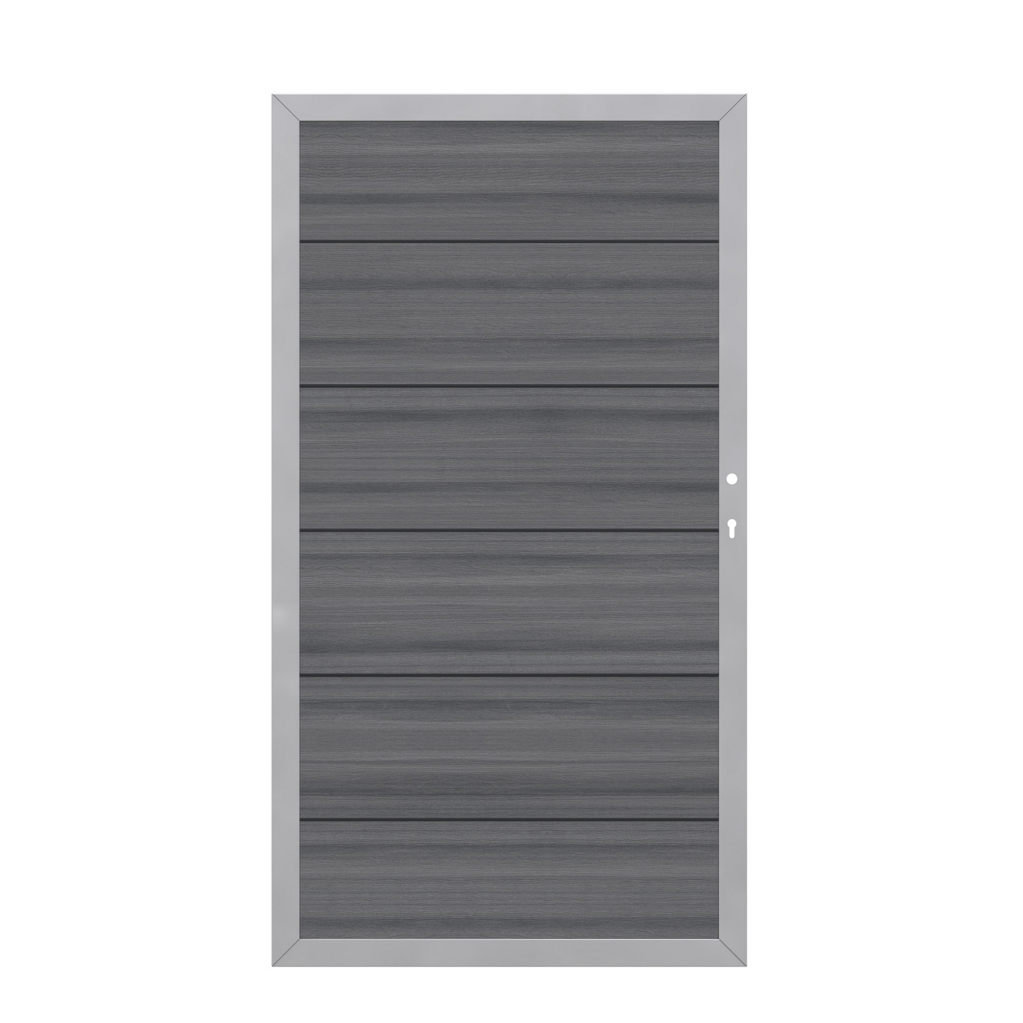Einzeltor 'System WPC Platinum XL' DIN rechts grau silber 98 x 180 cm + product picture