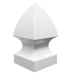 Kunststoffkappe 'Massa' für Kunststoffpfosten weiß 100 x 100 mm