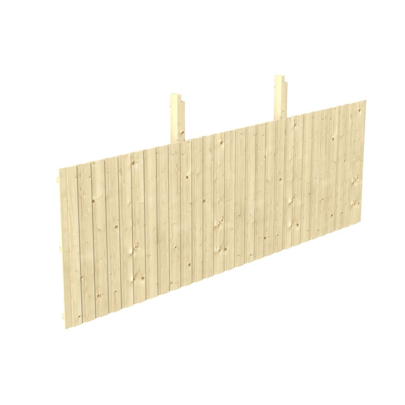 Carport-Rückwand 550 x 180 cm unbehandelt Fichte