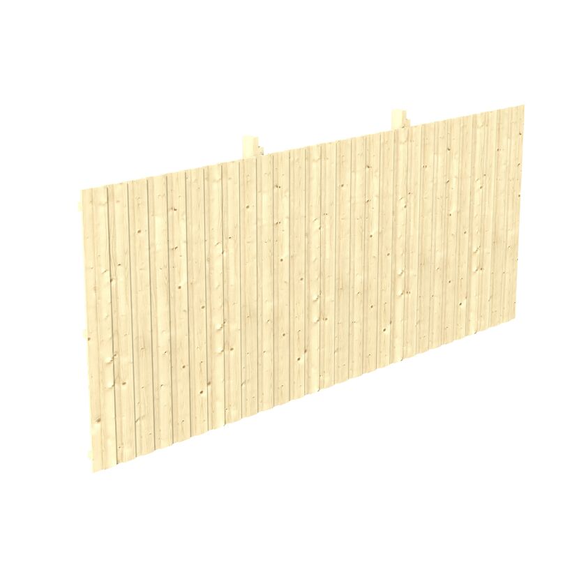 Rückwand aus Fichtenholz, natur