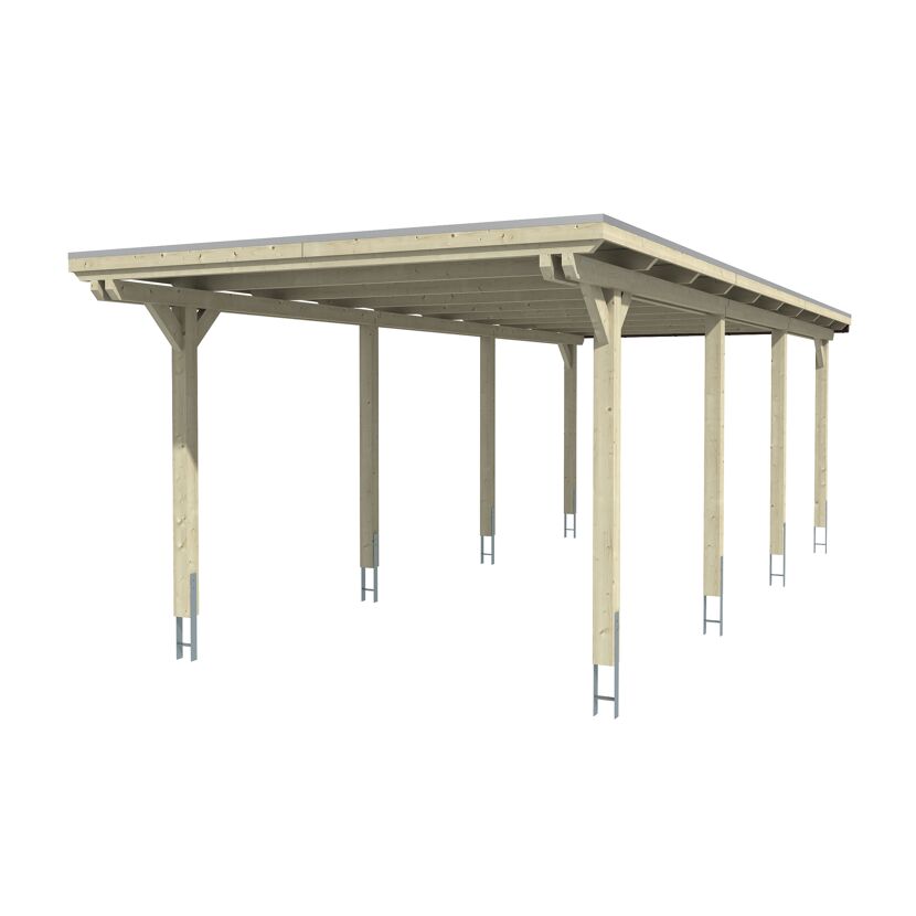 Holzcarport mit Alu-Dach