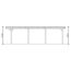 Technischer Bauplan eines Carports aus Holz mit Aluminiumdach.