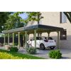 Einzelcarport 'Spreewald' 396 x 893 cm schwarze Blende KDI imprägniert