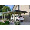 Einzelcarport 'Spreewald' 396 x 741 cm schwarze Blende KDI imprägniert