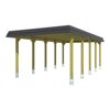 Einzelcarport 'Spreewald' 396 x 741 cm schwarze Blende KDI imprägniert