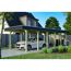 Einzelcarport 'Spreewald' 345 x 893 cm schwarze Blende KDI imprägniert