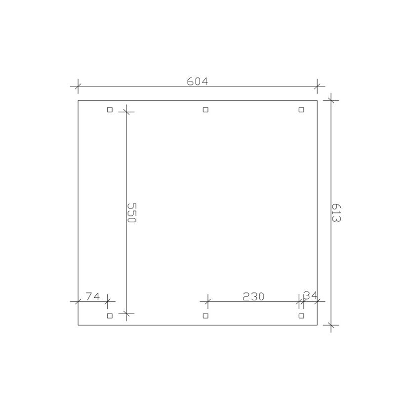 Doppelcarport 'Emsland' 613 x 604 cm unbehandelt