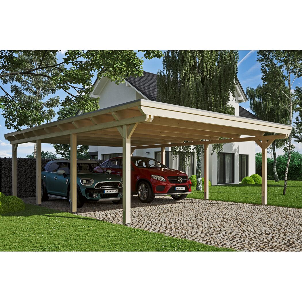 Doppelcarport 'Emsland' 613 x 846 cm unbehandelt
