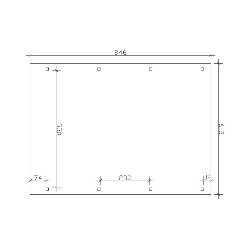 Doppelcarport 'Emsland' 613 x 846 cm unbehandelt