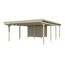Doppelcarport 'Emsland' 613 x 846 cm unbehandelt m. Abstellraum