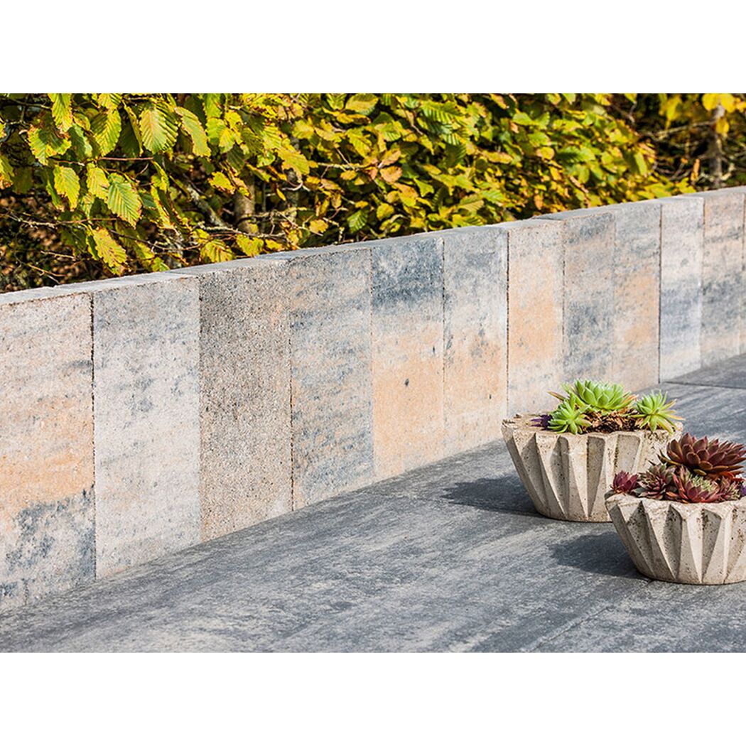 Palisade 'T-Fence Solid' Beton muschelkalkfarben 15 x 30 x 4,5 cm