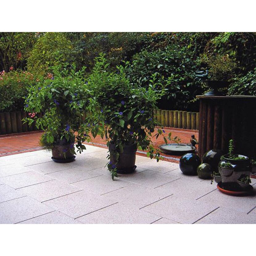 Terrassenplatte 'T-Court Sleek' Beton beige 40 x 40 x 4 cm