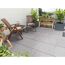 Terrassenplatte 'T-Court Sleek' Beton grau 40 x 40 x 4 cm