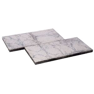Terrassenplatte 'T-Court Sleek' Beton schwarz/weiß 40 x 40 x 4 cm