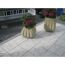 Terrassenplatte 'T-Court Sleek' Beton schwarz/weiß 40 x 40 x 4 cm