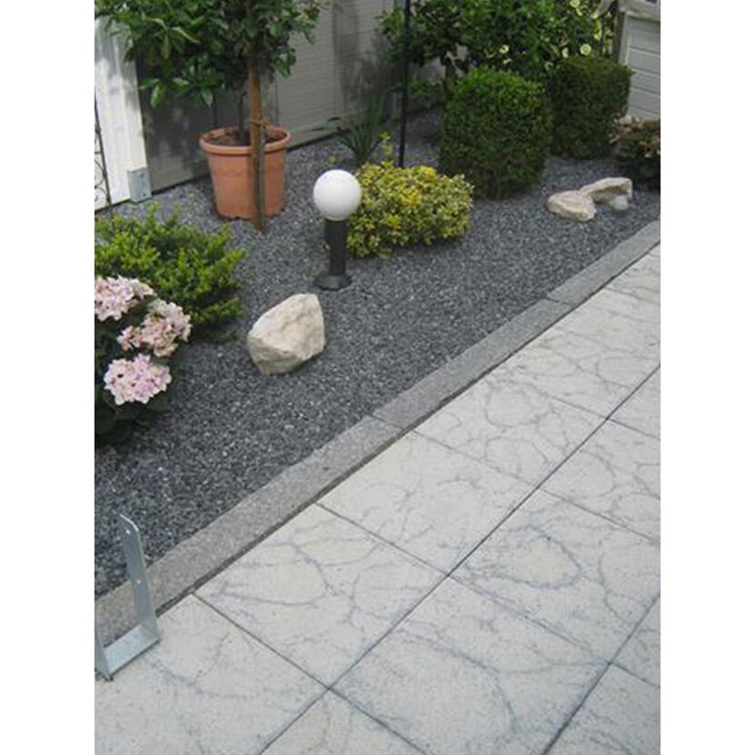 Terrassenplatte 'T-Court Sleek' Beton schwarz/weiß 40 x 40 x 4 cm