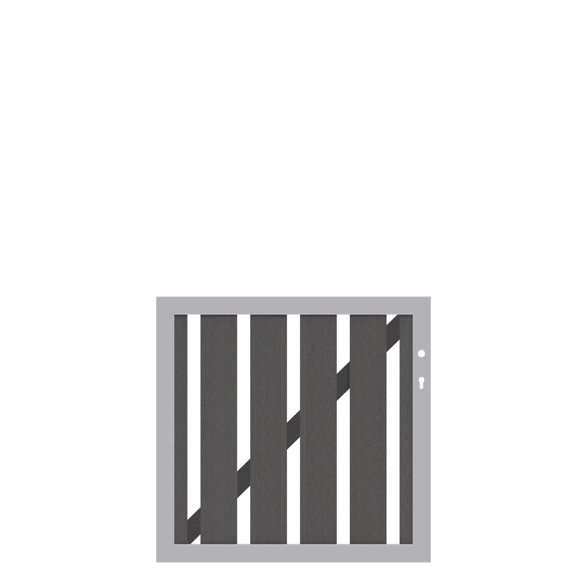 Anthrazitfarbenes RAJA WPC ALU XL Tor