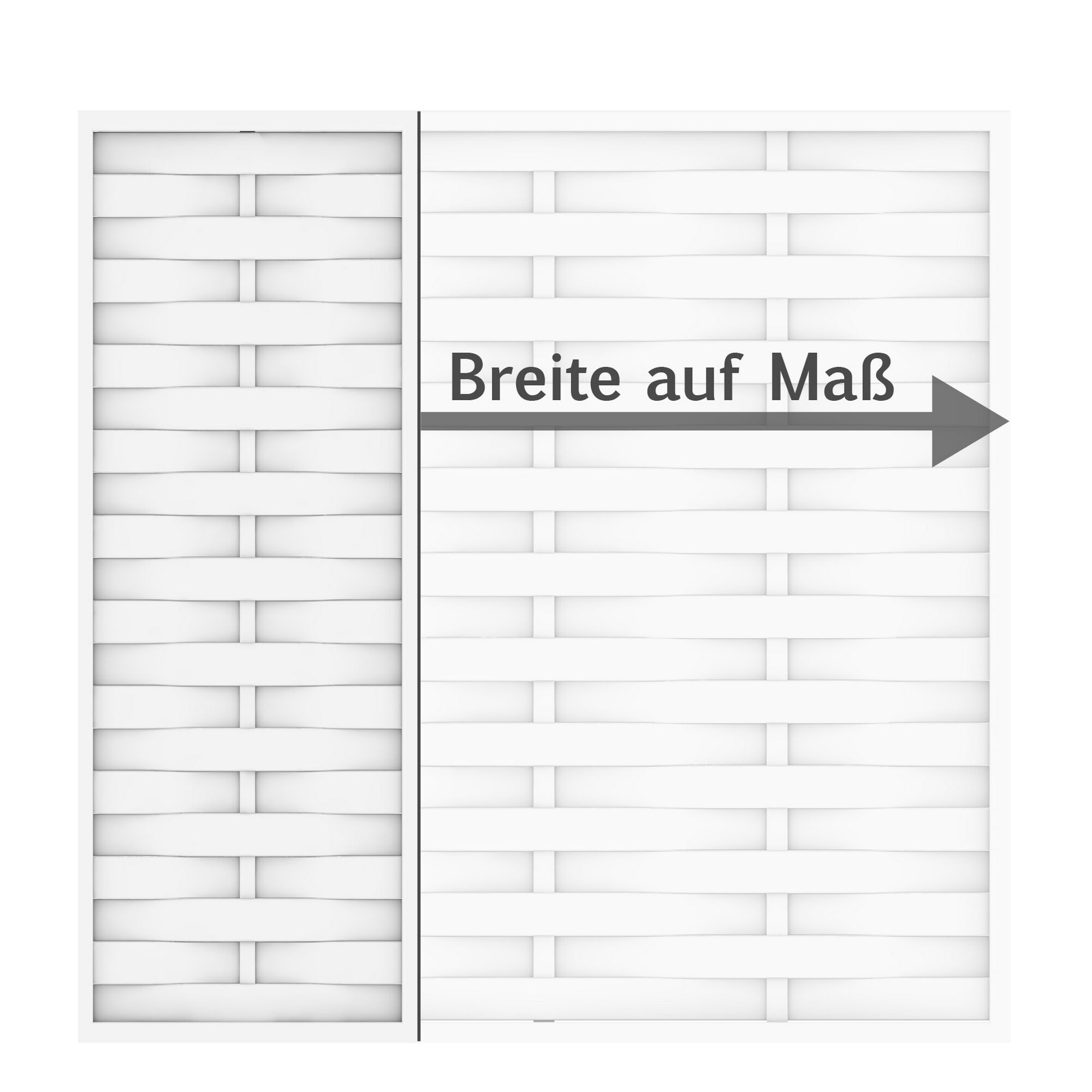 Weiße Sichtschutzwand Breite auf Maß