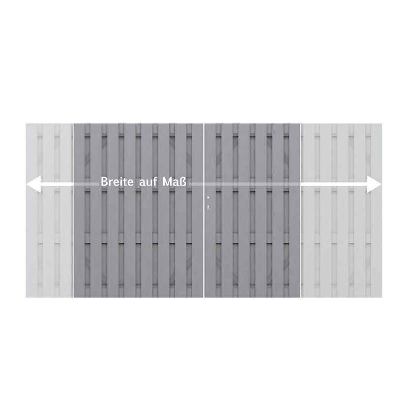 WPC Gartentor mit variabler Breite