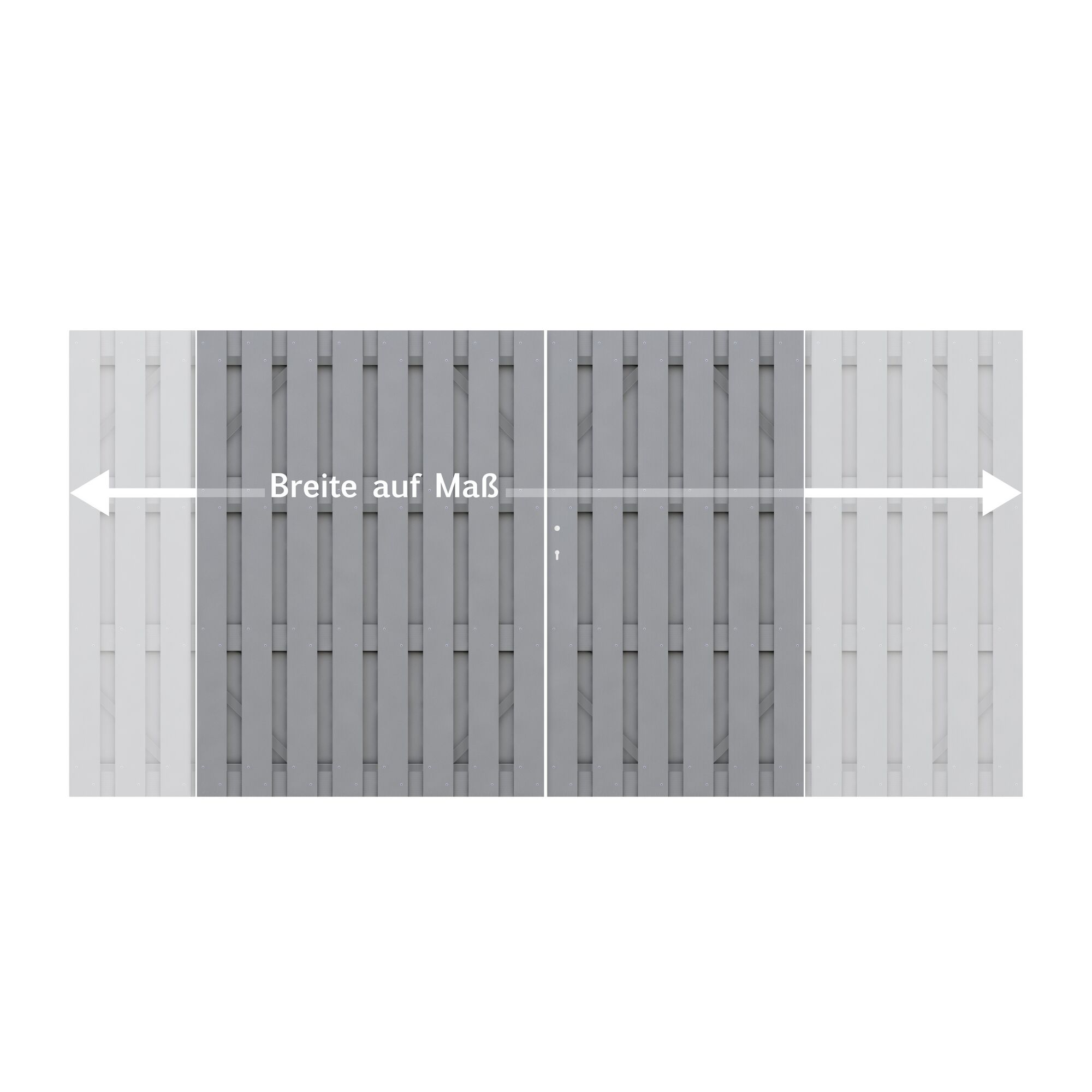 WPC Gartentor mit variabler Breite